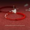 Sterling Silver Koi Fish Red String Bracelet for Women – Good Luck Handmade Braided Rope