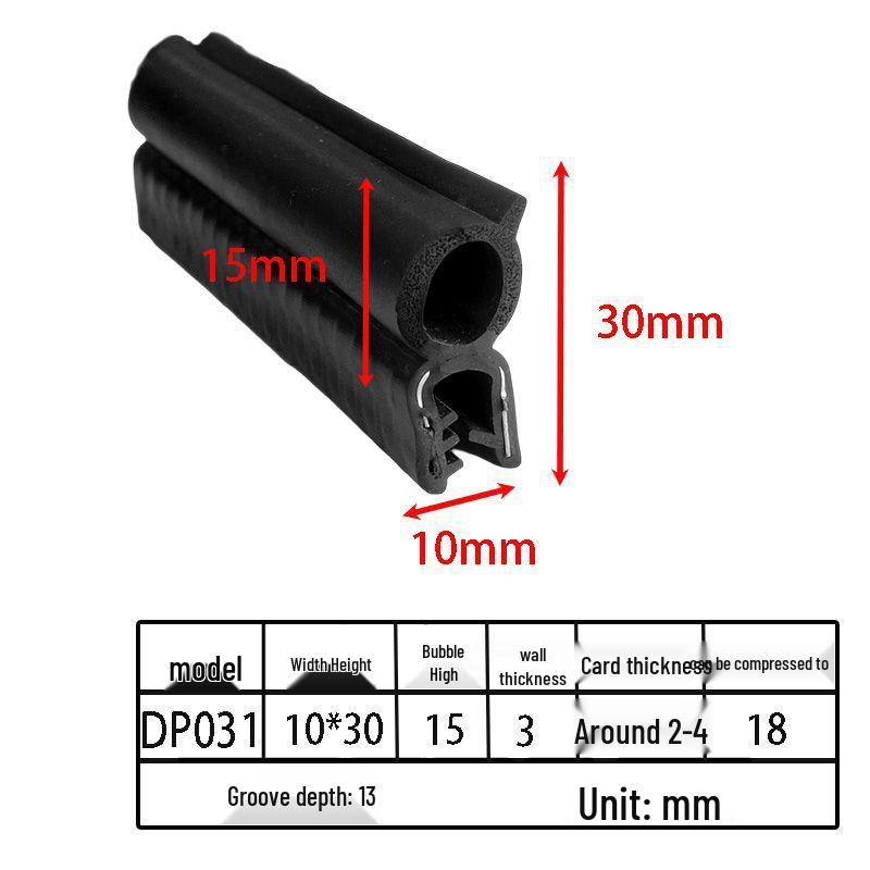 Customizable EPDM U-Shaped Rubber Sealing Strip for Electrical Cabinets and Car Doors