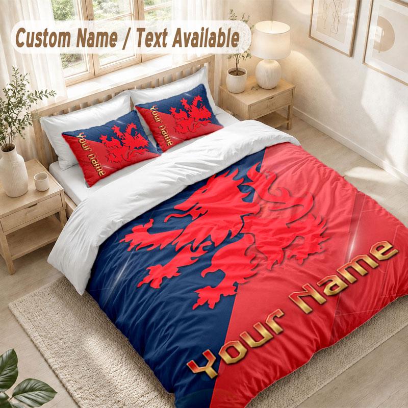 Custom Name Bedding Set 3 PiecesMiddlesbrough FC Print Duvet Cover + 2 Pillowcases Soft Bed Decor