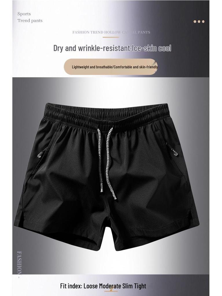 Men's Quick-Dry Ice Silk Casual Shorts - Versatile Summer Fashion for All Ages