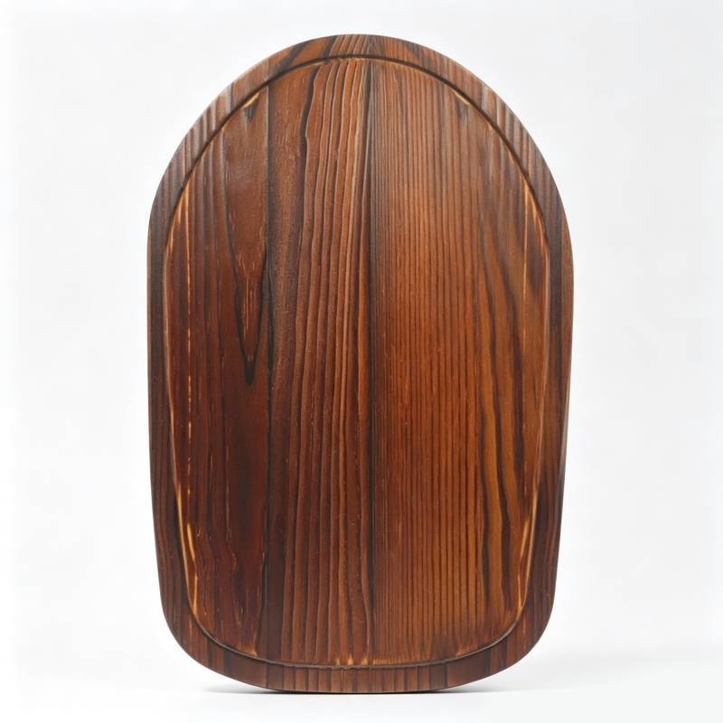 Rustic Wooden Appliance Base With Non Slip Surface For Coffee And Tea Service