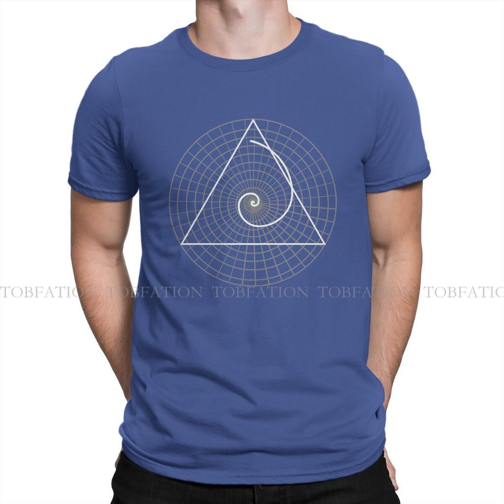 ZX Fibonacci Sequence Golden Ratio Circle Tshirt Homme Mens Clothing Blusas Cotton T Shirt For Men