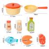 Wooden Kitchen Toy Wooden Tableware Food Sets Toy Role Play Educational Cosplay Preschool Gifts for Kids Kitchen Accessories