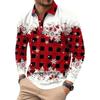 Christmas Men's Long Sleeved Polo Shirt 2025 Fashionable Casual Polo Slim Fit Shirt with Collar Office Work Golf Shirt Leisure