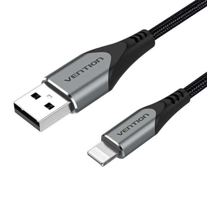 Câble USB 2.0 Vers Lightning - VENTION - LABHF - 2,4 A - 1 M - Gris