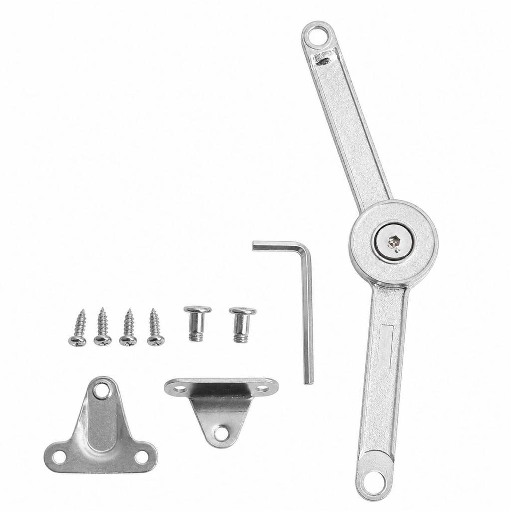 Hydraulic Support Stay Chrome Cabinet Door Hinge with Adjustable Resistance