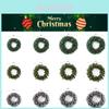 Festive 11.8-23.6in Snowy Red Ribbon Berries Pine Cone Christmas Wreath Xmas Gift