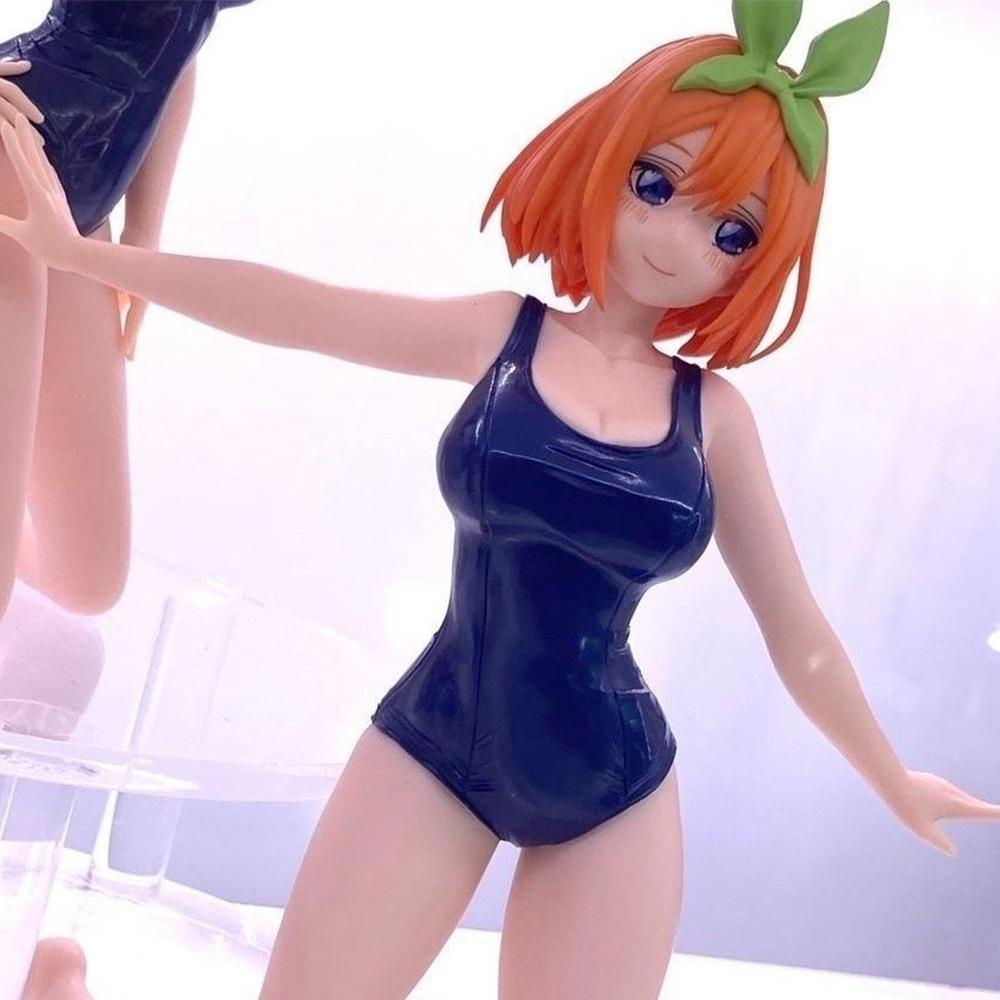 Anime Ichika Nino Miku Yotsuba Figure Standing Pose Action Figure Swimsuit model desktop ornament Collection toy Gift 12-15cm