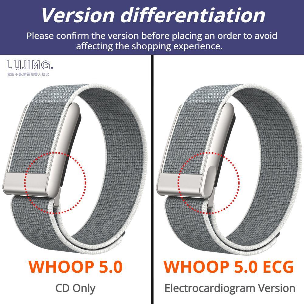 WHOOP 5.0 Armband Nylon Fitness Weich Atmungsaktiv Ersatzarmband Verstellbar Schutz Hülle Sport Armband Strap ,whoop 5.0 EKG-kompatible Version