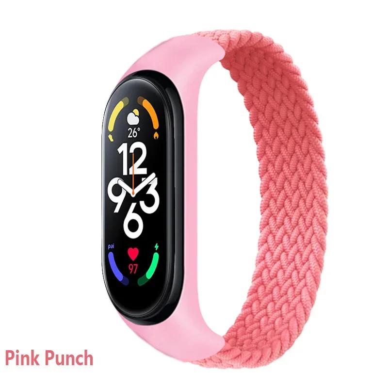 Bracelet for Xiaomi Mi band 6 7 Strap Nylon Braided solo loop pulseira bracelet Miband5 Wristband belt Mi band 5 4 3 6 correa