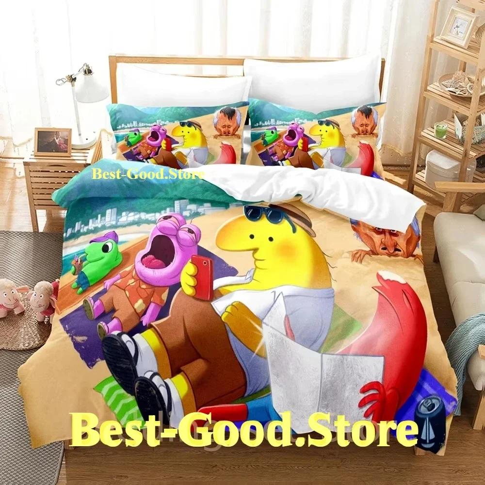 Smiling Friends Bedding Set Single Twin Printed Bed Set With Pillowcase Bed Duvet Cover Single Double Queen Super King Size