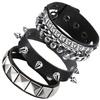 Stylish Multi-layer Leather Wide Bracelet, Riveted Punk Hip-hop Bracelet, Bracelet Jewelry 3-piece Set