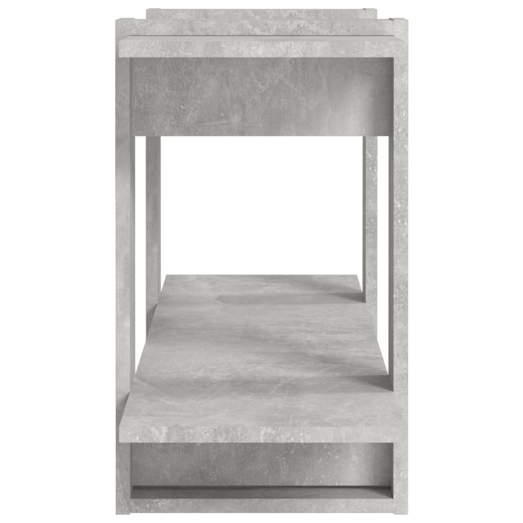 Vidaxl Shelf, Concrete Gray, 100X30X51 Cm, Wood-Based Material