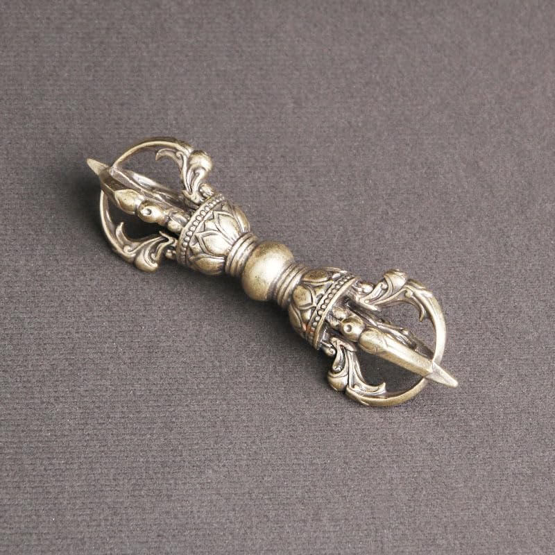 Copper Five-pronged Vajra, Esoteric Buddhist Ritual Tool, Vajra Stake, Amulet, Feng Shui Keychain, Vajra Charm