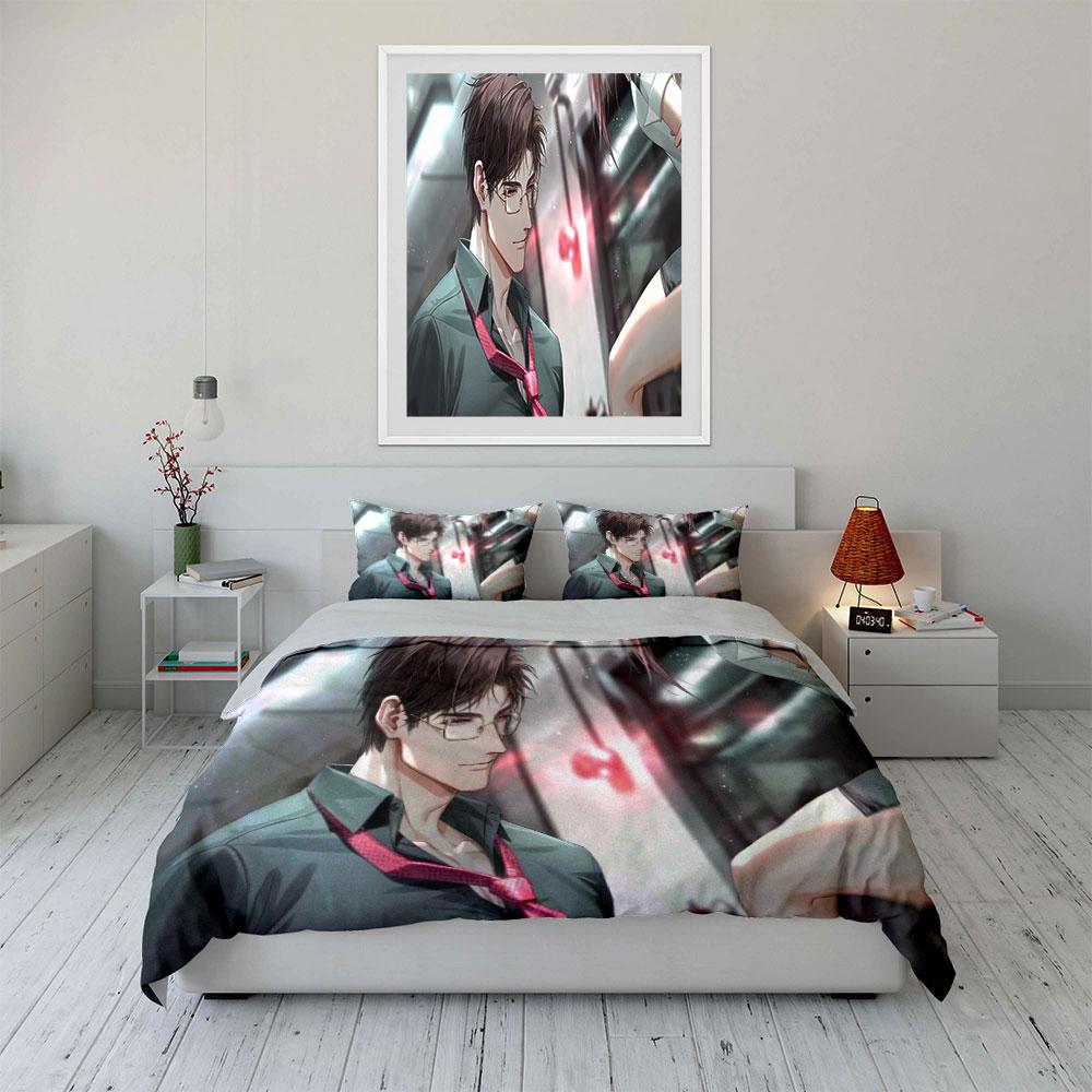 Man Wearing Glasses, Tie. Bedding Sets Duvet Cover Sets Duvet Covers Pillowcases(1*Duvet Cover 2*Pillowcases Without Duvet Insert)