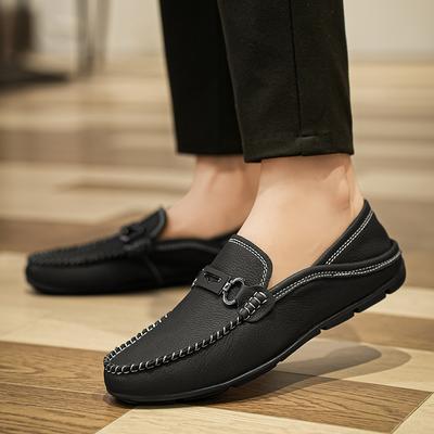 Comfort Genuine Leather Men Loafers All-match Lazy Shoes Breathable Moccasins Fashion Men Casual Shoes Slip-on Men Walking Shoes