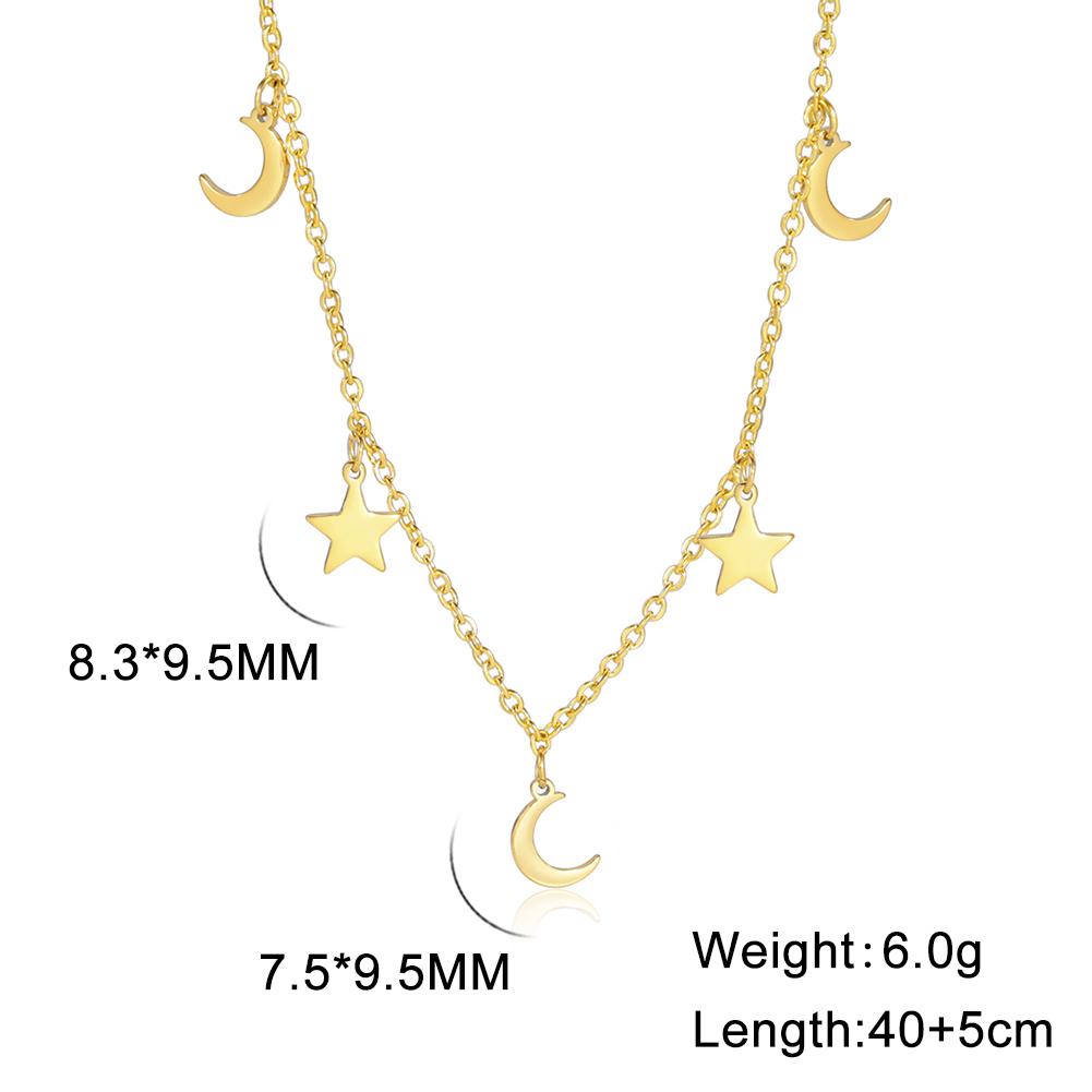 KKjoy Star Pendant Necklace for Women Silver Color Stainless Steel Beads Double Chain Collars Minimalist Jewelry Accessories New