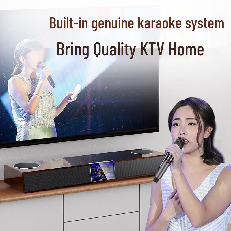 SANSUI DV-91F Home KTV All-in-One Soundbar System with Microphone CN plug (adapter included) (CN version)