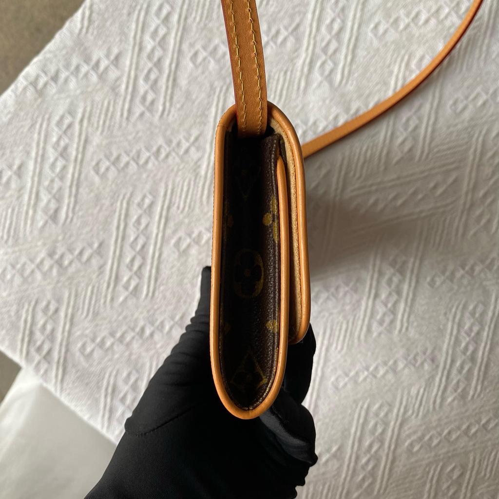 [Pre-Owned] Monogram Twin GM Classic Orange Shoulder Strap Canvas Leather Crossbody Bag - Very Good #1DT5QCU