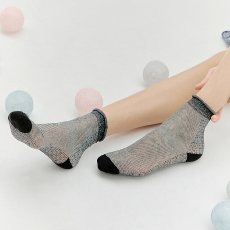 Bananasisters Mousse Roll Glitter Socks_5 Colors