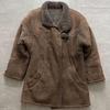 Used Vintage Real Shearling Lunch Coat B-3 Type Sheepskin Genuine Leather Boa