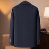 FAPAI Men's Merino Wool & Silk Blend Lapel Coat
