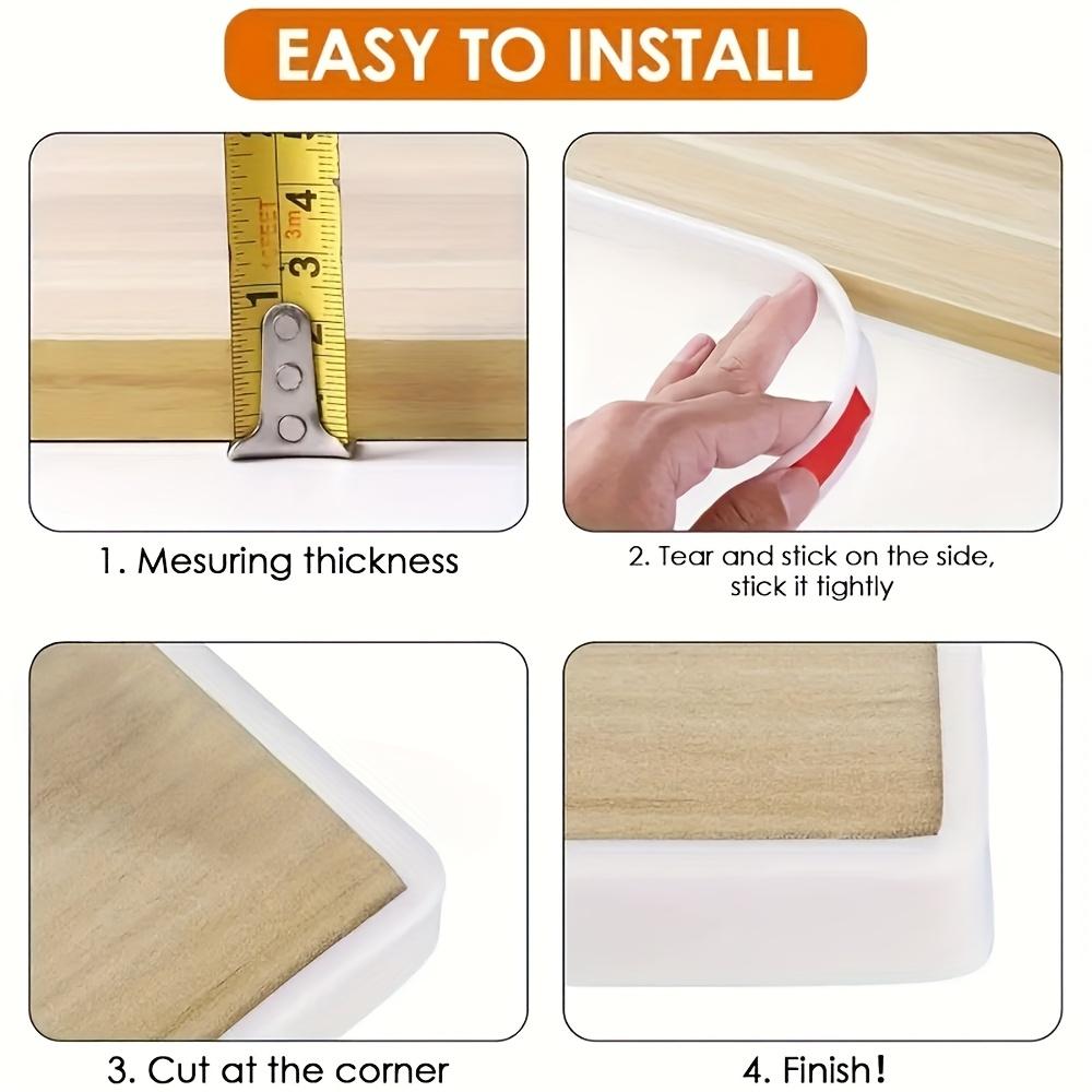 1 Stück selbstklebender U-förmiger Kantenschutz (5m Rolle) - Kantenanleimer für Furniermöbel, Schränke & Tische - Ideal für die Reparatur