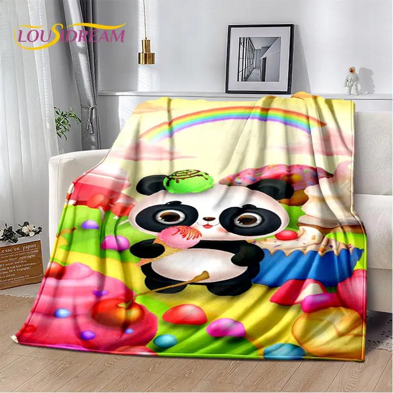 3D Cartoon Cute Panda Blanket,Flannel Blanket Throw Blanket,Kid Warm Blanket for Home Living Room Bedroom Beds Sofa Picnic Cover