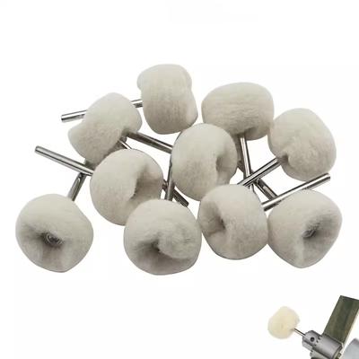 10pcs 3mm Shank Mounted Soft Wool Fine Cotton Polishing Buffing Wheel For Polishing Kit Or Mini Drill