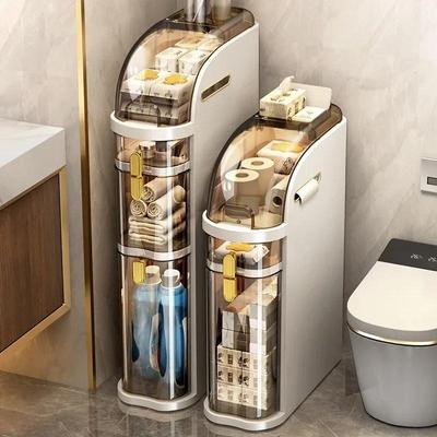 Armadietto per il bagno Cassetto per WC senza installazione Closestool Scaffale per fessure Scaffali per organizer da cucina ultra stretti