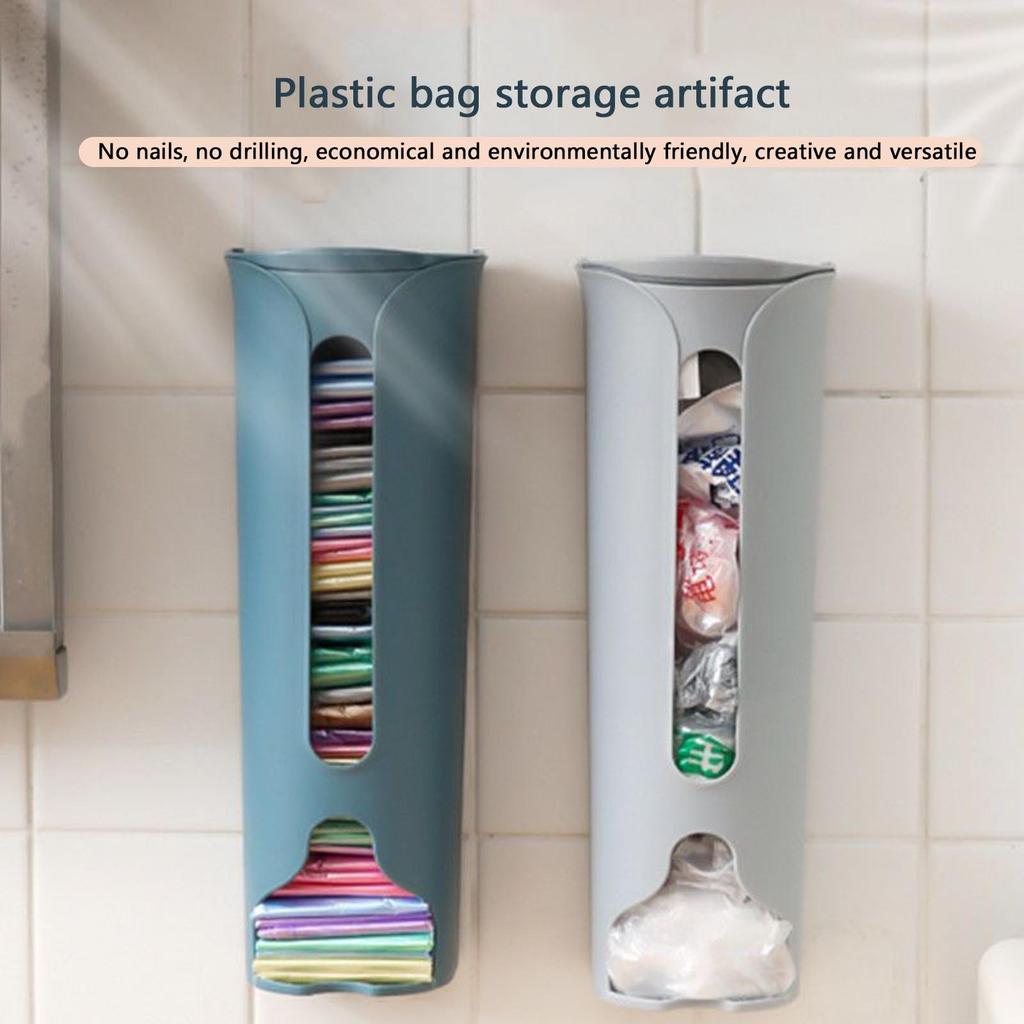 Kitchen Household Storage Organizer Bag Holder Dispenser Easy Wall Mount Bag Kitchen Organization Holder Supplies