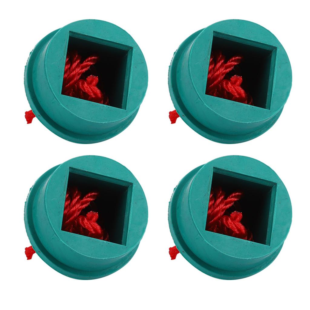 4PCS Green Rubber Billiard Chalk Holder Snooker Table Chalk Container Cap Accessory