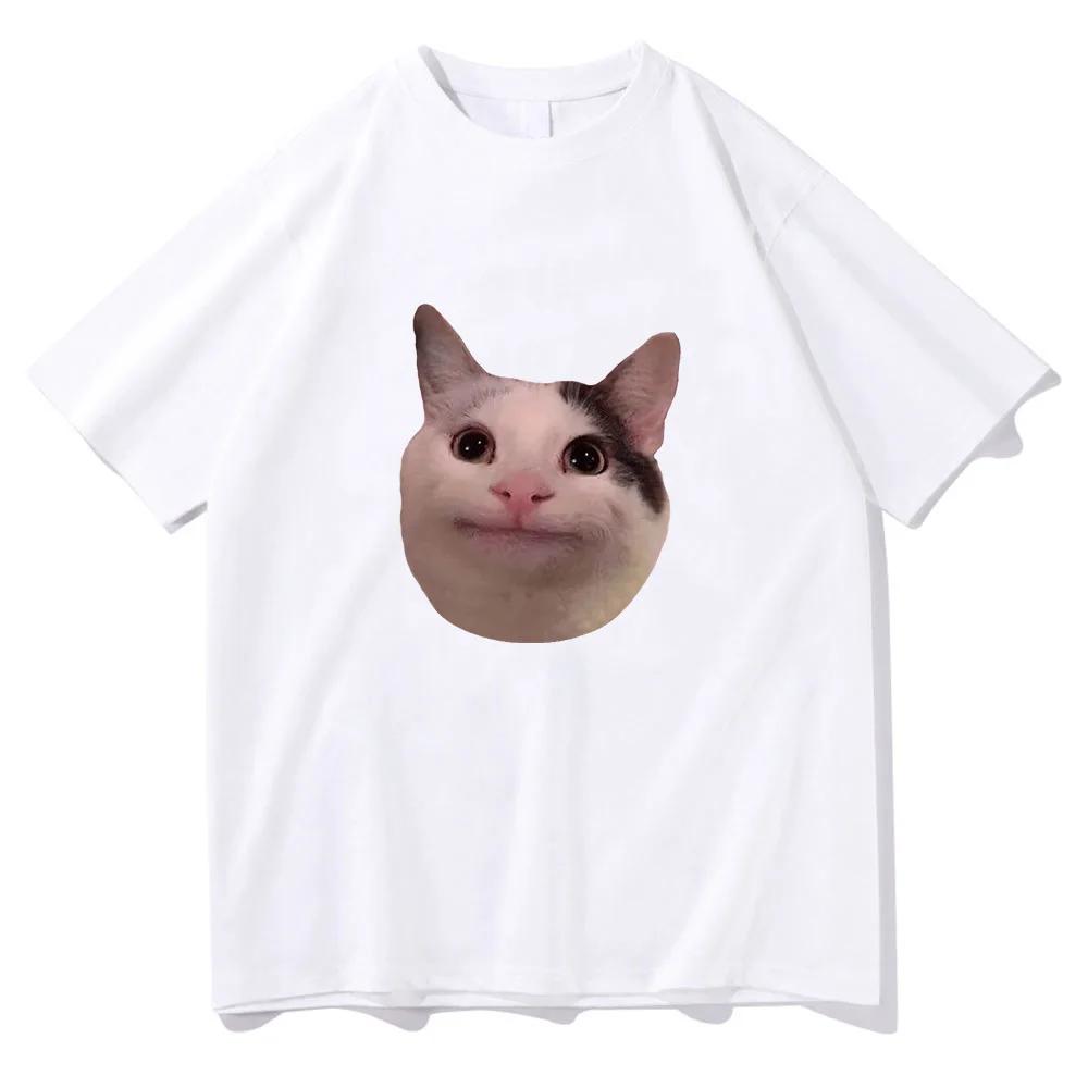 Cat Meme style women's short sleeved Tshirt with fun patternscomfortable and soft casual Tshirtfun daily wear Tshirt