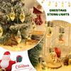 WENMER 2Pcs Christmas Snow Globe String Lights, 13.2FT Vintage Christmas Lights Indoor, 20 LED Globe Bulbs String Light with Snow & Cute Ornaments,