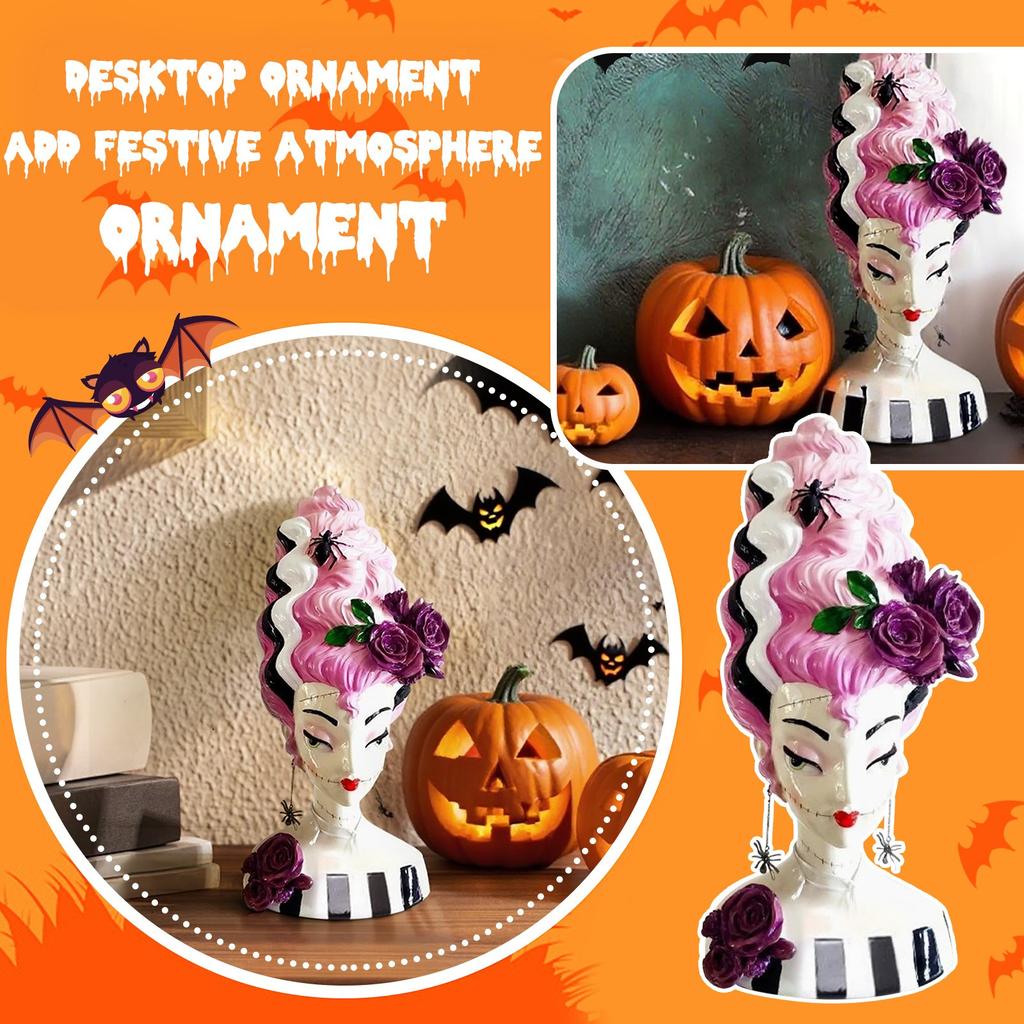 Halloween Pinks Funny Weird Bride Bust Decoration Fun Desktop Ornaments
