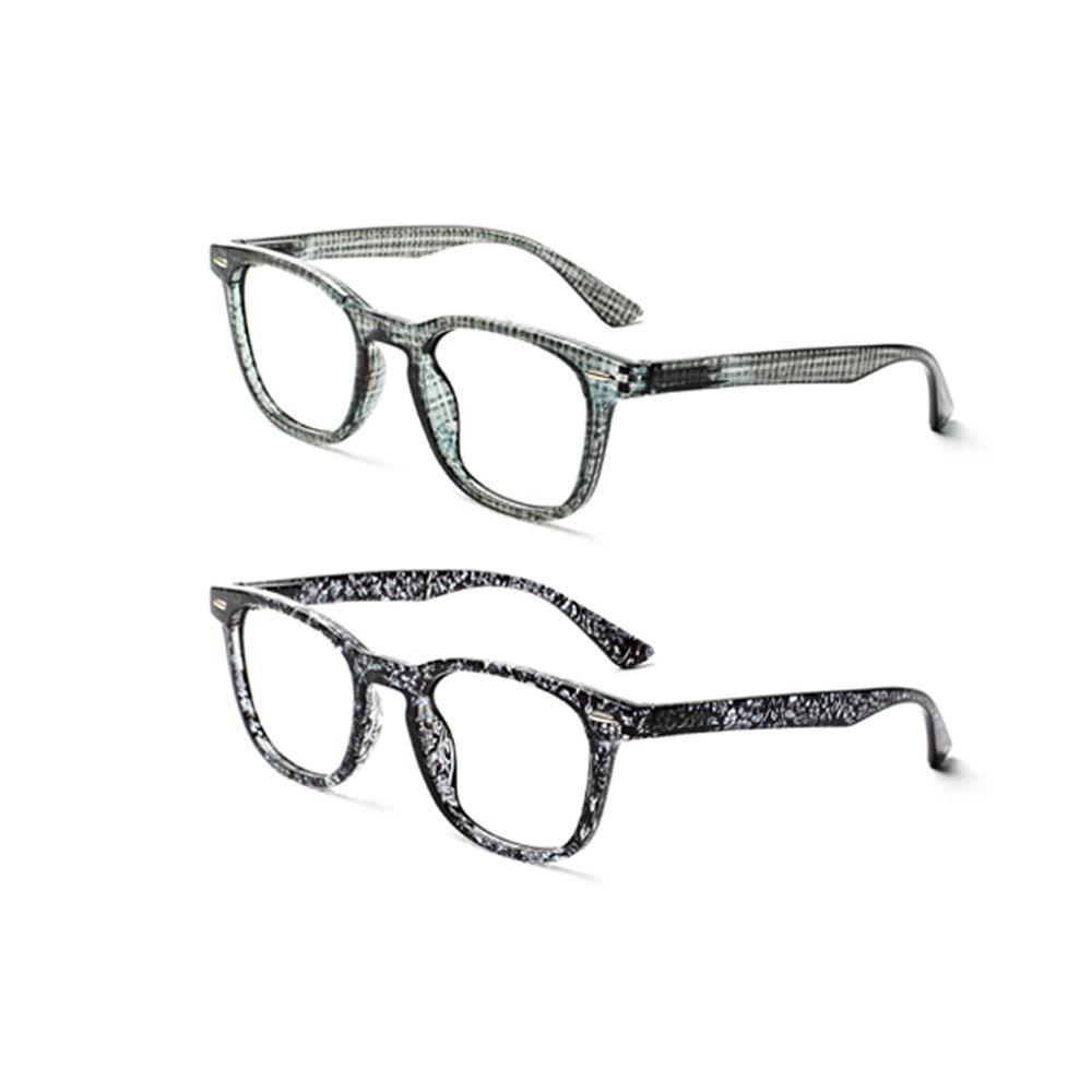 

TUREZING Reading Glasses Men And Women Metal Hinges Comfortable Decorative Printed Prescription Eyewear+2.0+2.5 1.25