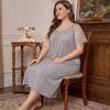Nouveau pyjama sexy en dentelle été femme grande taille pyjama long confortable décontracté coton coloré loungewear vente en gros