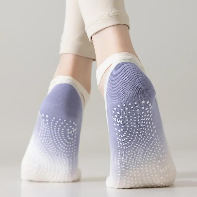 Five-finger Yoga Socks Backless Breathable Bandage Ballet Pilates Socks Women Professional Silicone Non-slip Dance Sports Socks