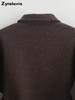 Women's  Wind Pure Color Wide Fit Zippered Wool Coat Casual Versatile Autumn Winter Short Jacket
