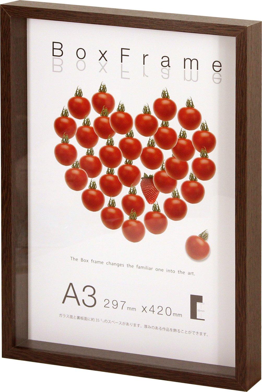 

Iwata Picture Frame Box Frame A3 Wooden Dark Brown MB-245DBR-A3