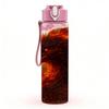 1PC Burning Fire Eagle Bird Art Print 750ml Color Plastic Sports Water Bottle Leakproof Flip Straw Lid Suitable for Sports Office Home Use