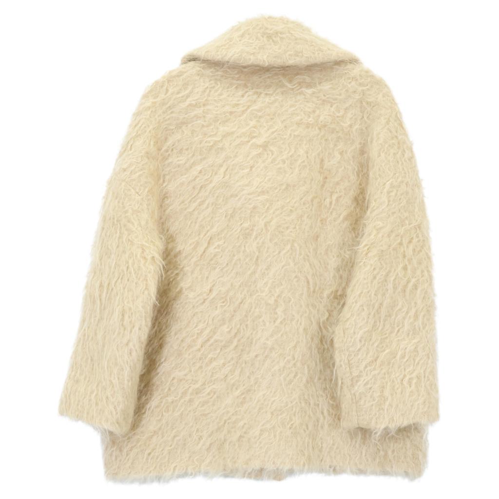 Saqui 19AW Yellow Mohair Jacquard Jacket Coat Coat 38 yellowUsed