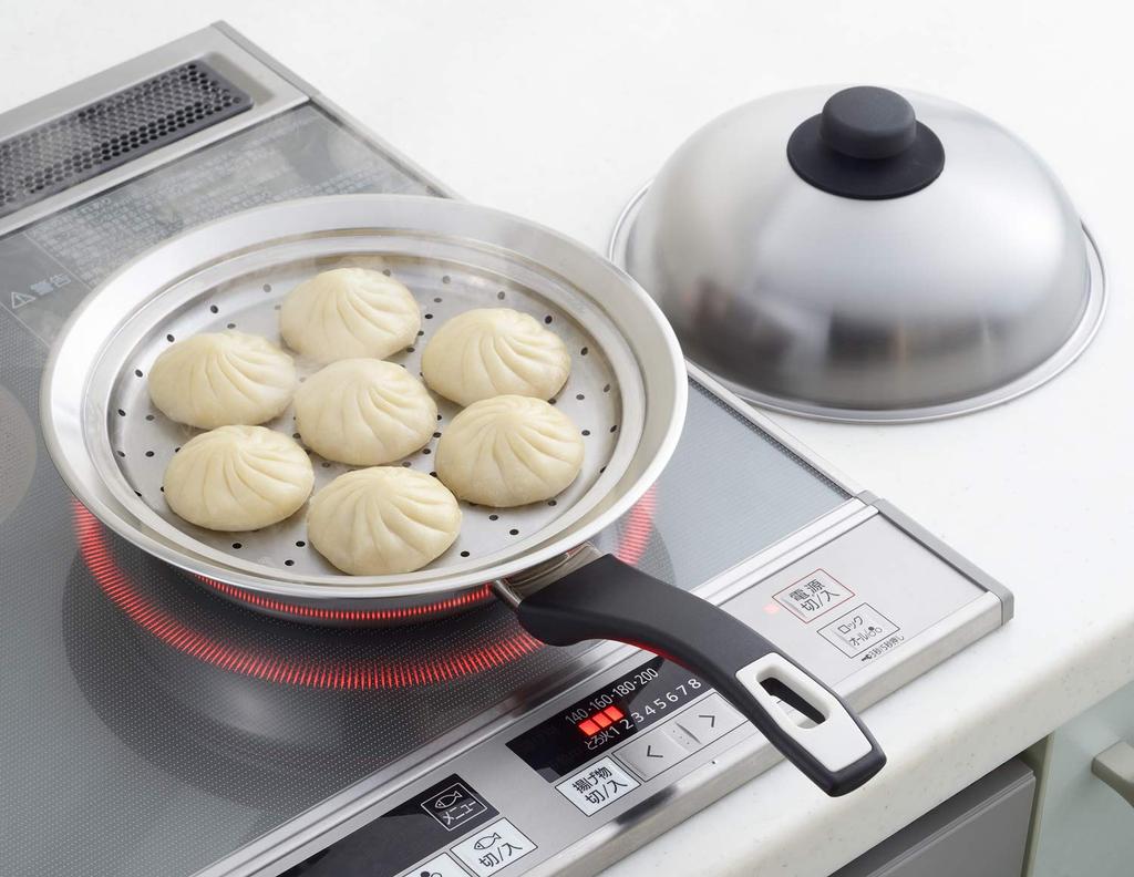 Yoshikawa Steamer for Frying Compatible with Frying Steaming Made In Stainless Steaming Easy Steaming Plate To Place On a Frying Steaming Plate To Use