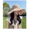Women's Summer Sun Hat Large Brim UV Protection Ponytail - friendly Hollow - top Fisherman Hat for Face Shading Ideal