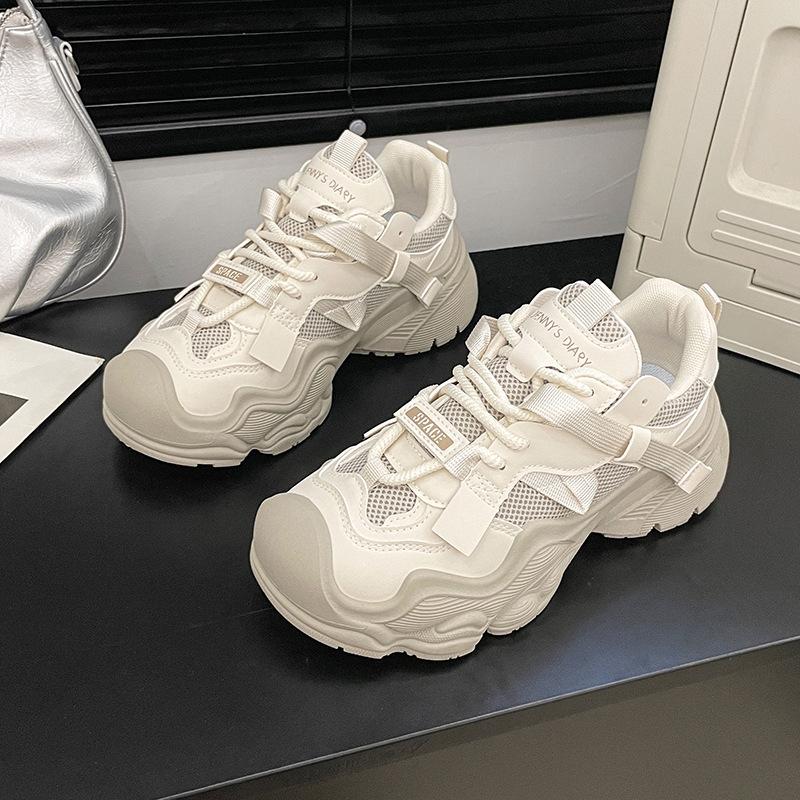 

Обувь для папы, увеличивающая рост, женская сетчатая спортивная обувь на платформе, дышащая и легкая походная обувь 40