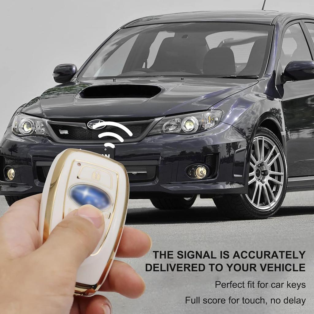 Elegananccy for Subaru Key Fob Cover, Soft Full Protection Key Case Shell with Keychain Compatible with Ascent BRZ Crosstrek Forester Impreza Legacy