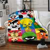 1pc Looney Tunes Blanket Lightweight Flannel Throw For Sofa, Bed, Travel, Camping, Livingroom, Office, Couch, Chair, And Bed