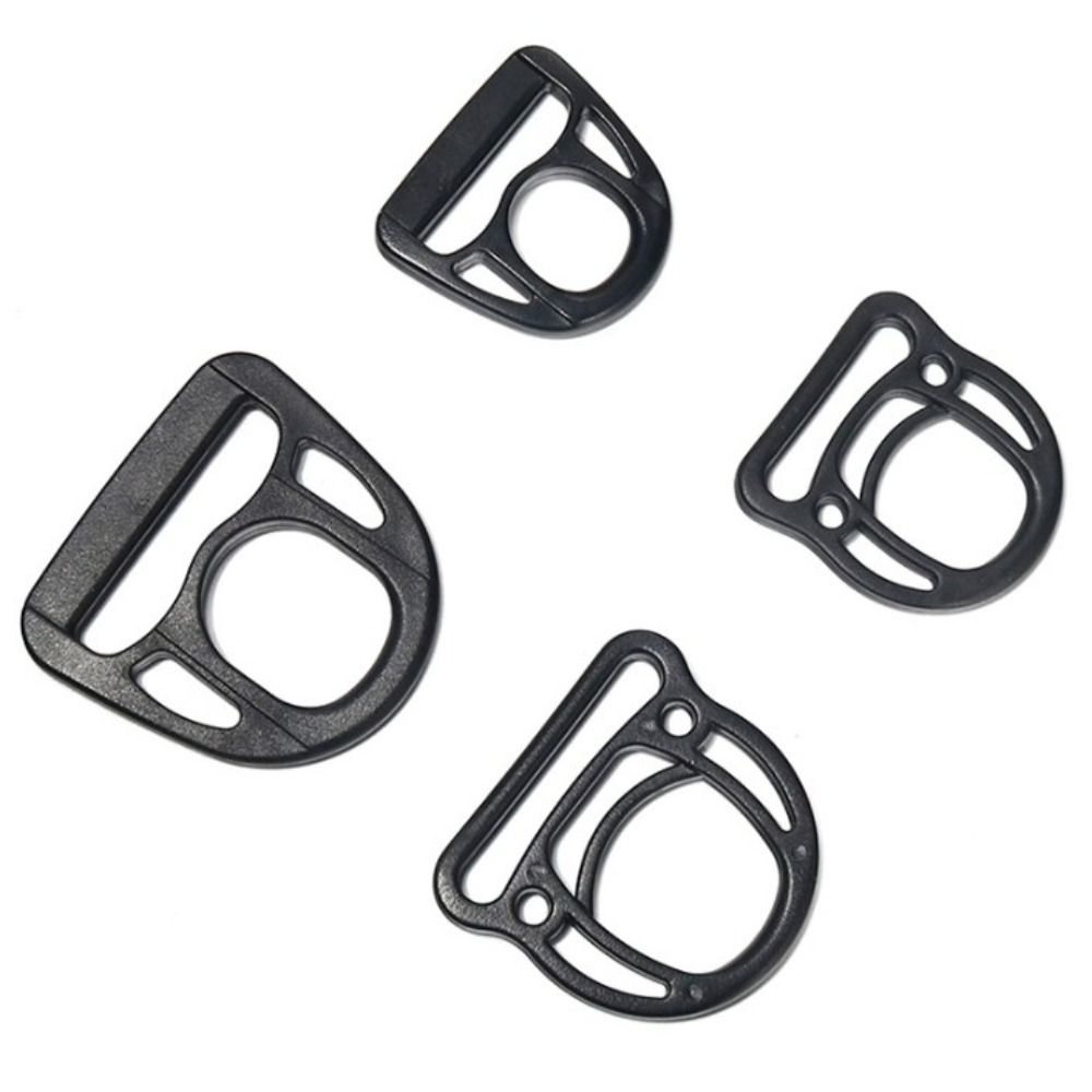 10pcs Black Durable Rope Adjustment Buckle 12~50mm Strap Webbing Buckle Luggage Accessories