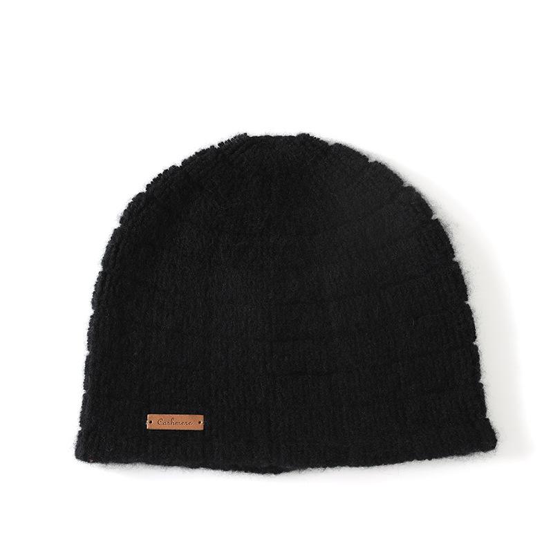 

Soft Cashmere Hat Autumn and Winter New Style Unisex Casual Ear Protection Solid Color Hat Fashionable Knitted Hat one size