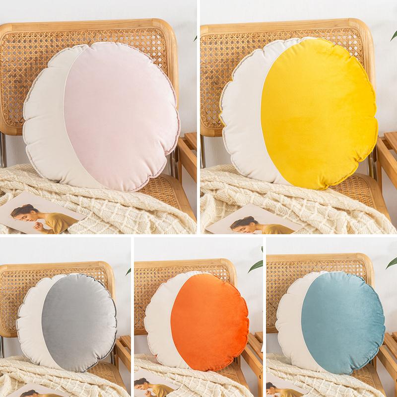 40cm Simple Round Velvet Cushion Cover Small Fresh Velvet Sofa Cushion Covers Tatami Homestay Decor Pouf Siesta Pillow Case